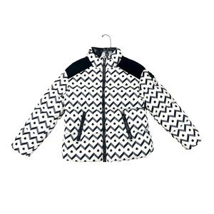Moncler Black and White Kids Puffer Jacket